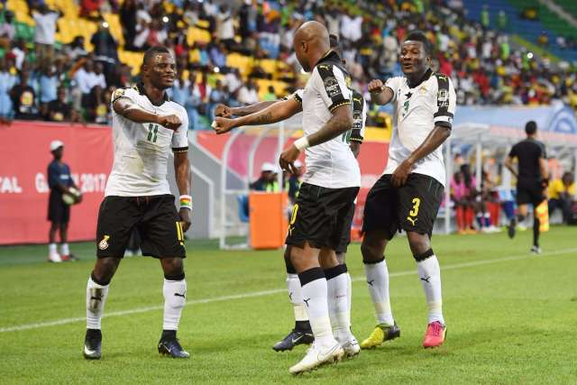 إحفال لاعبي غانا عقب الهدف