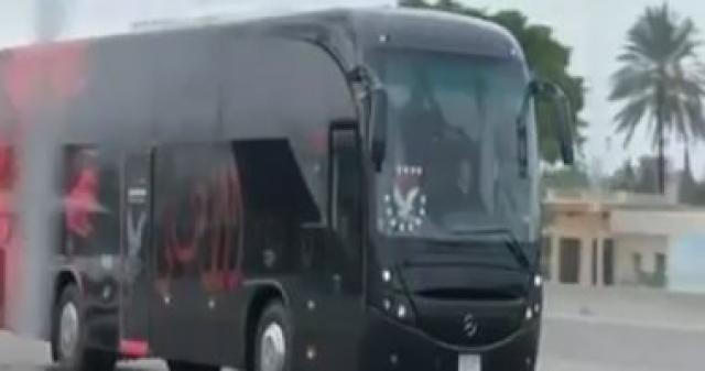 فيديو.. وصول حافلة الاهلى إلى برج العرب أستعدادا للقمة