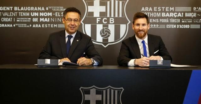 ميسي - رئيس برشلونة